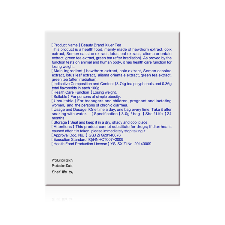 slimming tea OEM